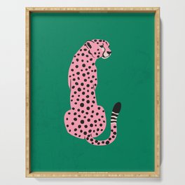 The Stare: Pink Cheetah Edition Serving Tray