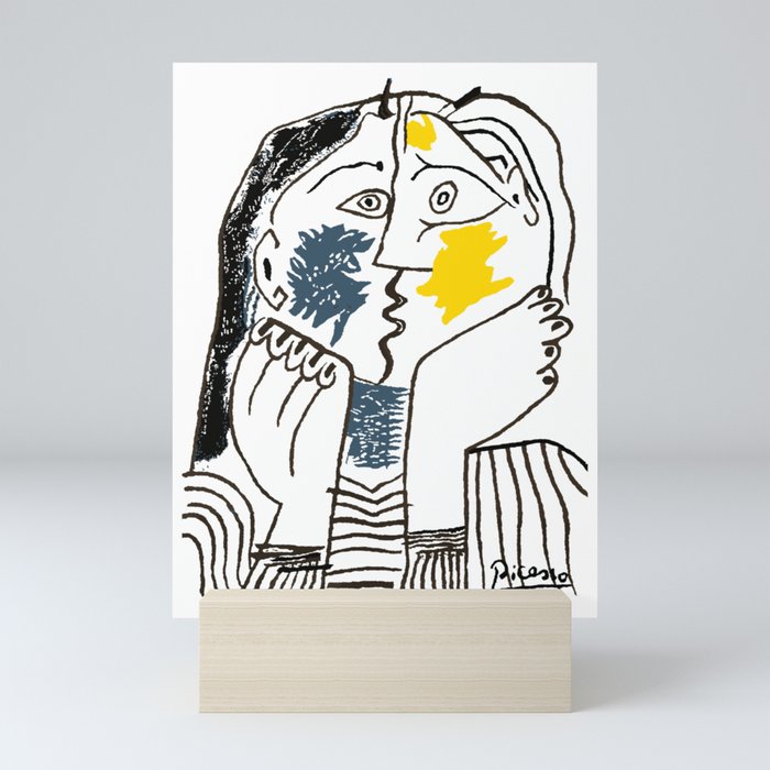 Pablo Picasso Kiss 1979 Artwork Reproduction For TShirts, Framed Prints Mini Art Print