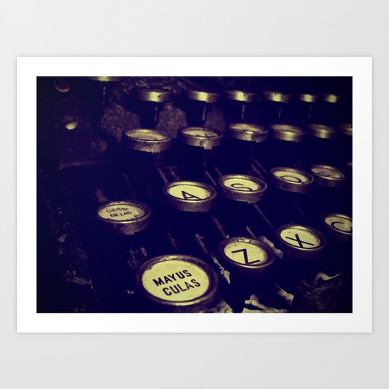Maquina de palabras ( Machine words ) Art Print