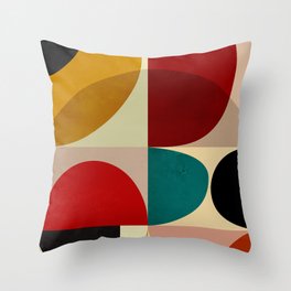 Modern Abstract Mid Century Throw Pillow