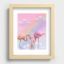 Pink Flamingo Recessed Framed Print