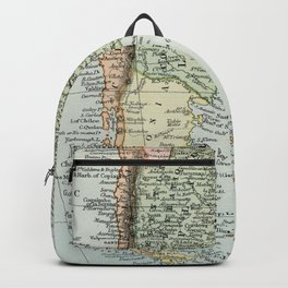 Vintage Map of the South of America Backpack | Falklandisles, Santiago, Map, Urugay, Retro, Paraguay, Riodesaopaulo, Chili, Argentina, Encyclopediamap 