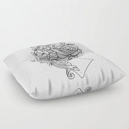 Medusa Tattoo Design 02 Floor Pillow