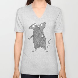 Two Headed Rat, I Love You V Neck T Shirt