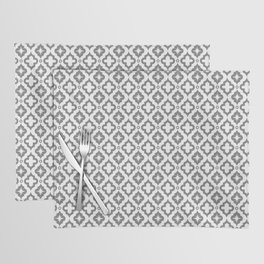 Grey Ornamental Arabic Pattern Placemat