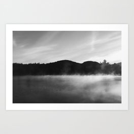 Fog on the Lake During Sunrise | Landscape Photography Art Print