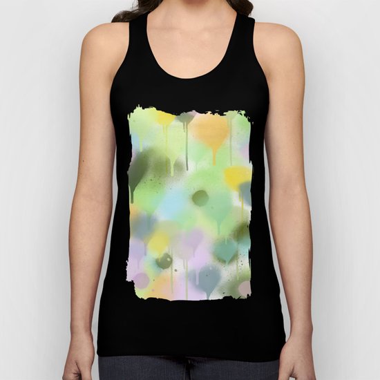 Dripping paint abstract in pastel colors Unisex Tank Top