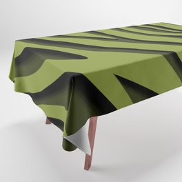 Green Zebra 3D Modern Art Collection Tablecloth