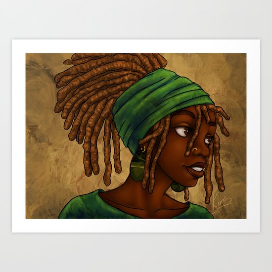 Green Wrap Art Print