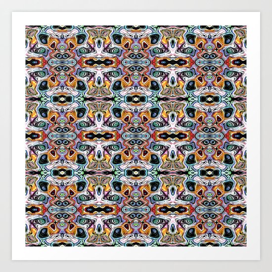 Abstract Pattern of Colorful Shapes Art Print
