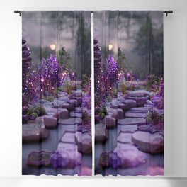 Purple Garden Enchantment Blackout Curtain