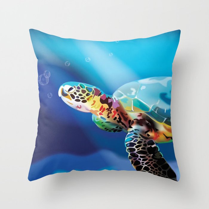 Sea Turtle Throw Pillow