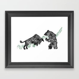 Bear vs. Bull #3 Framed Art Print