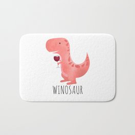 Winosaur Bath Mat | Wino, Dinosaurpun, Funnygiftwine, Funny, Funnydinosaur, Funnywine, Dinos, Drawing, Cartoon, Winosaur 