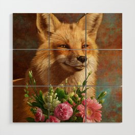 01. Fox in Love Wood Wall Art