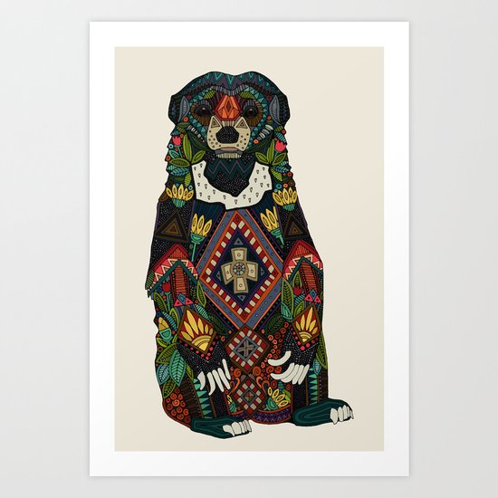 sun bear almond Art Print