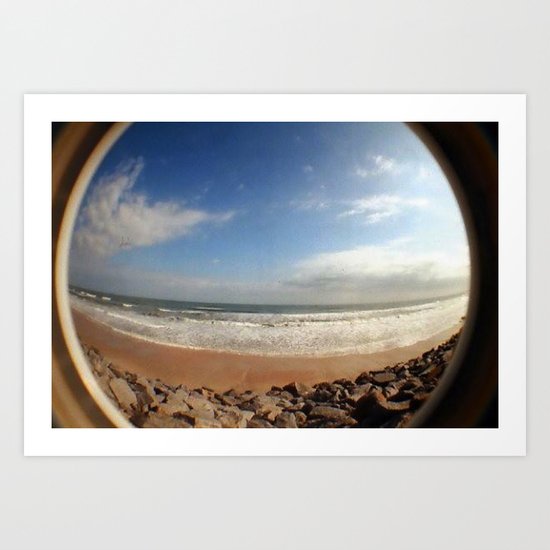 Fisheye Beach (Film) Art Print