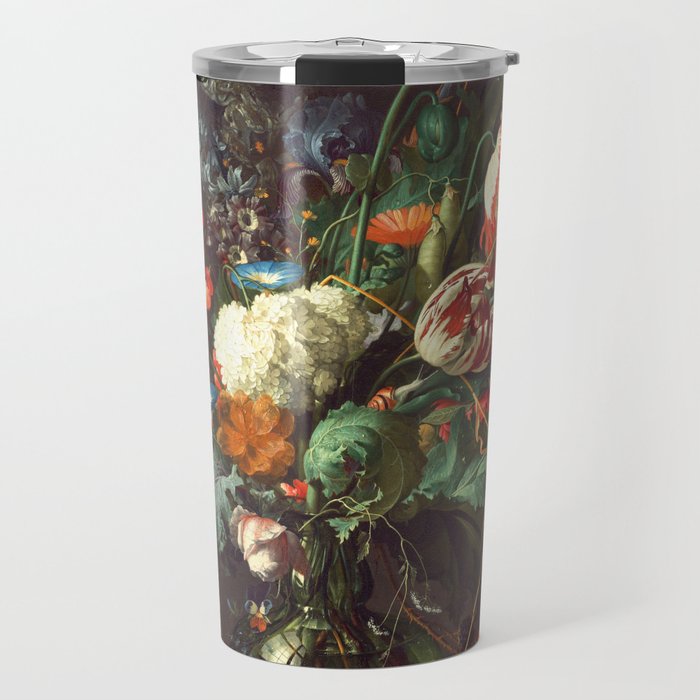 Vase of Flowers II - de Heem Travel Mug