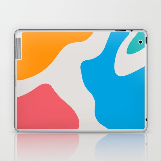 2  Abstract Shapes 220308 Digital Blob Organic Valourine Design  Laptop & iPad Skin