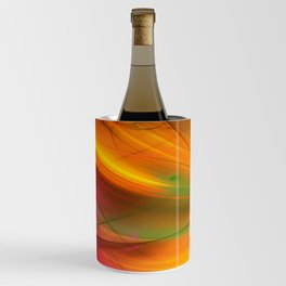yellow abstract fractal background 3d rendering Wine Chiller