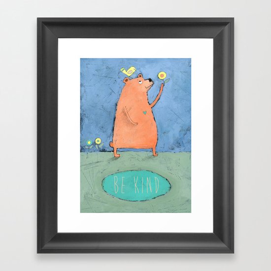 Be Kind Framed Art Print