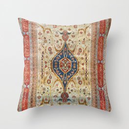 Heriz Silk Northwest Persian Carpet Print Throw Pillow