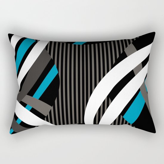 Wired Blue Rectangular Pillow