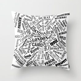 CITIES OF THE WORLD Throw Pillow