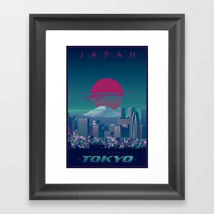 Visit Tokyo Framed Art Print