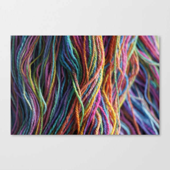 Rainbow Multi-color Handspun Yarn Canvas Print