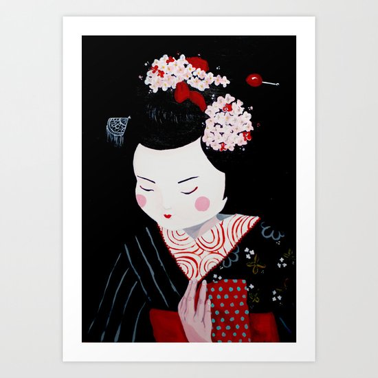 Geisha Art Print