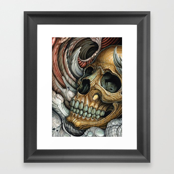 Cave Skull Framed Art Print