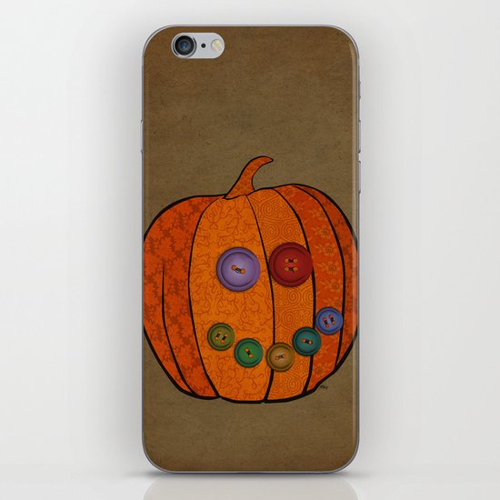Patterned pumpkin iPhone & iPod Skin