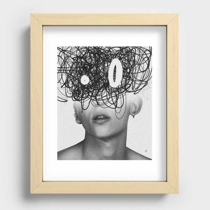 Noisia face Recessed Framed Print