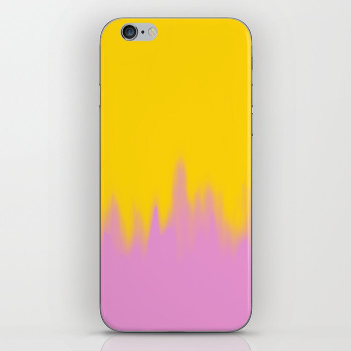 Paint Smear Yellow Pink iPhone Skin