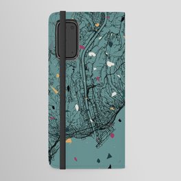 France, Nice. Terrazzo City Map. Town Maps Drawing Android Wallet Case