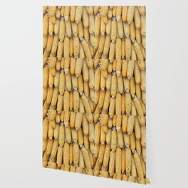 Dried corn that was stacked . Wallpaper
