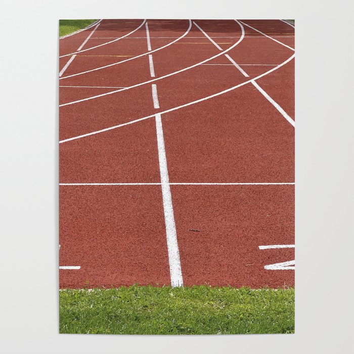 Athletics running racecourse Poster
