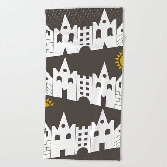 houses Beach Towel