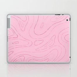Pink Abstract Topographic Pattern. Digital Illustration background Laptop Skin