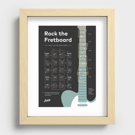 Basic Guitar Chord Forms Recessed Framed Print
