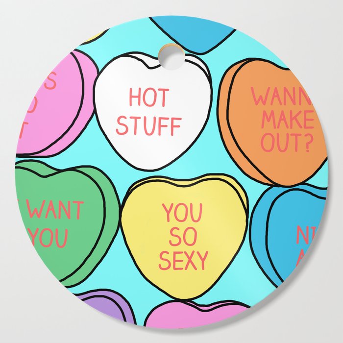 Sexy Conversation Hearts for Your Lover Cutting Board