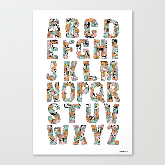 Catphabet Canvas Print