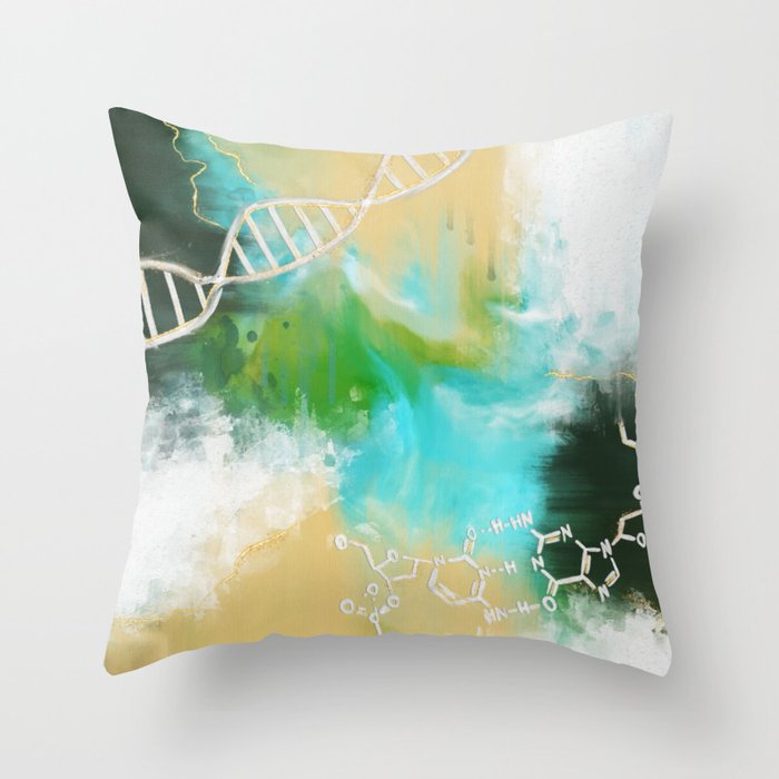 Abstract DNA Throw Pillow