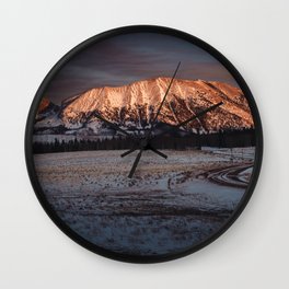 Rockies Sunset Wall Clock