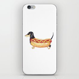 Dog dachshund hotdog Painting iPhone Skin