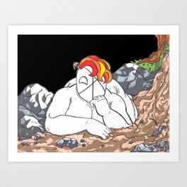 Earth Spirit with stones and soil Art Print