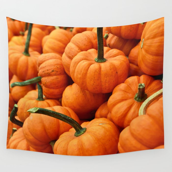 Autumn Pumpkins Wall Tapestry