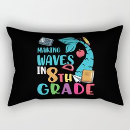Making Waves In 8th Grade Mermaid Rectangular Pillow