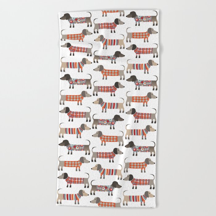 Sausage dog sale beach towel